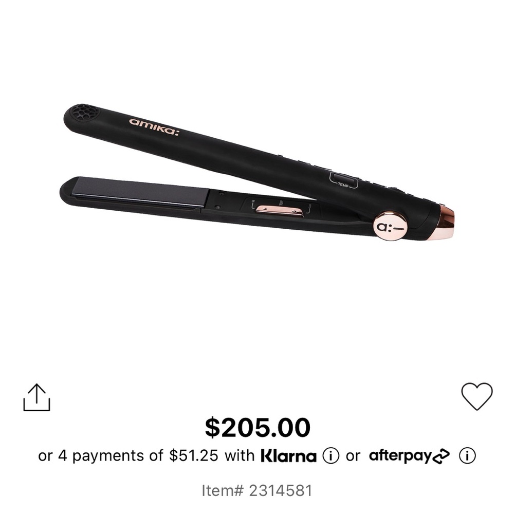 Amika conductor 1” flat iron